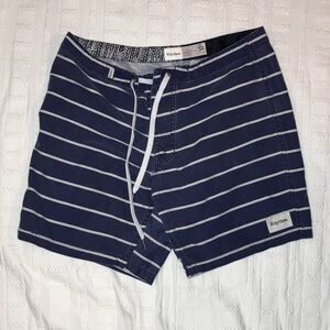 Rhythm Mens Shorts 32 Navy Stripe